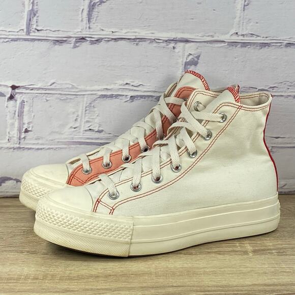 Converse Shoes - Converse Chuck Taylor All Star Lift Platform Pink Heart Women's 9 High Top Shoes